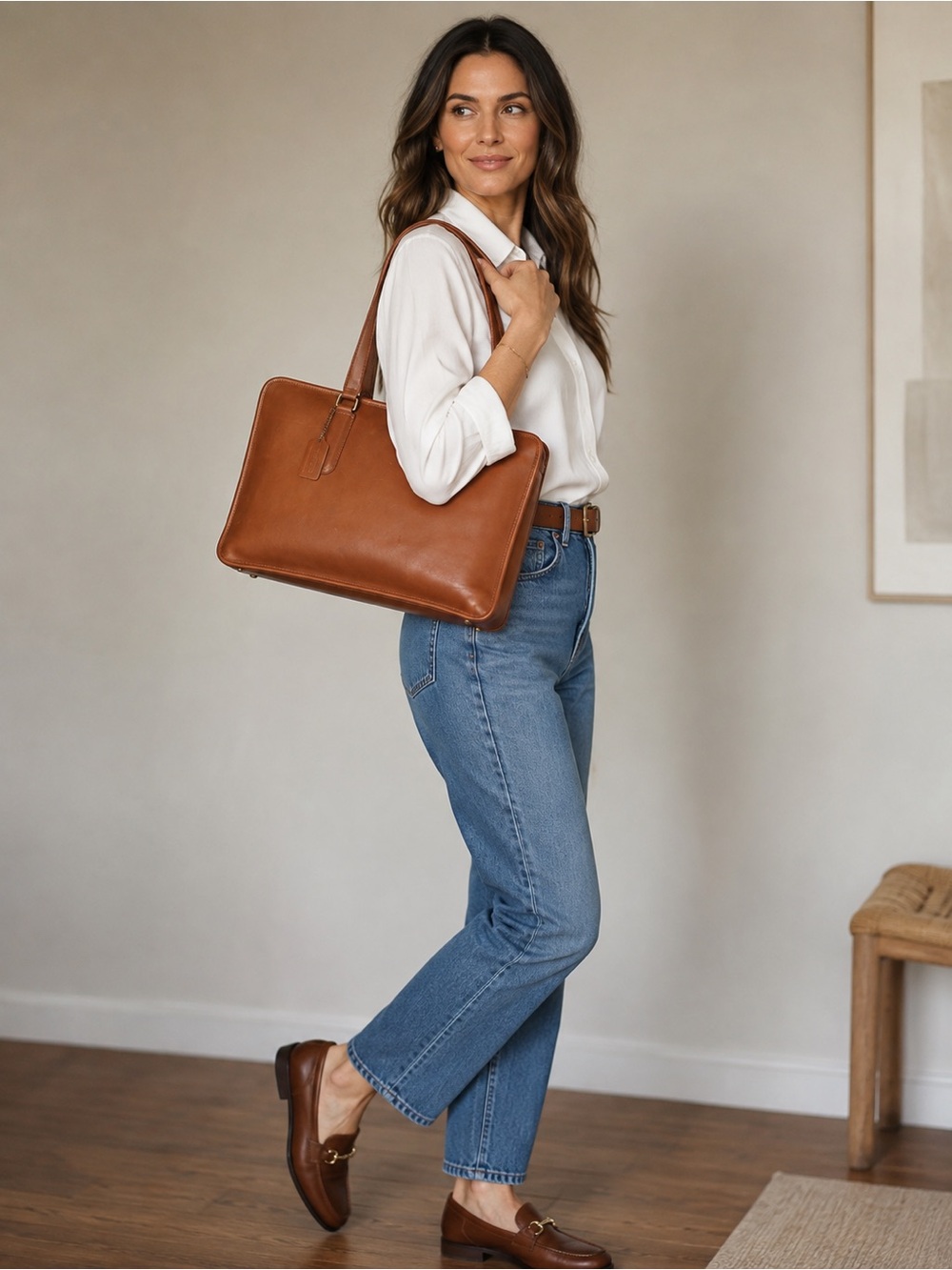 Vintage Coach British Tan Tote Bag Made in New York City USA